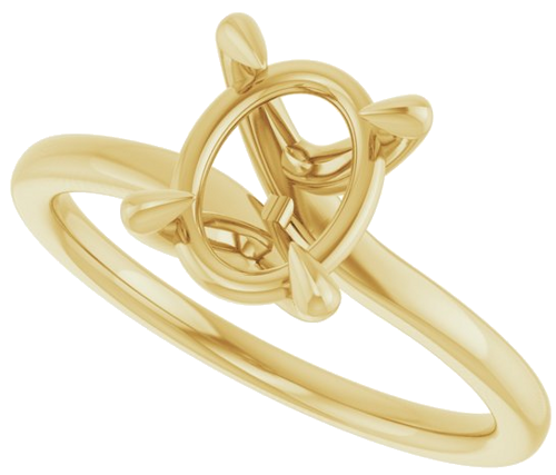 Sužadėtuvių Žiedas 14k yellow gold Oval 9mm x 7mm (5)