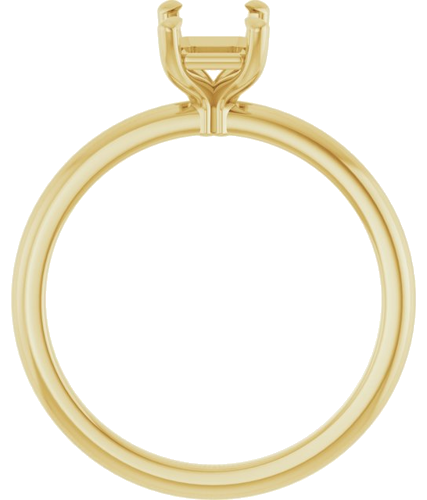 Sužadėtuvių Žiedas „Claw-Prong“ 10k yellow gold Emerald 7mm x 5mm (2)
