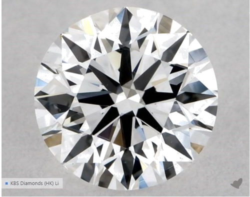 0.5 carat D-VS2 Excellent cut Natūralus Round Deimantas (1)