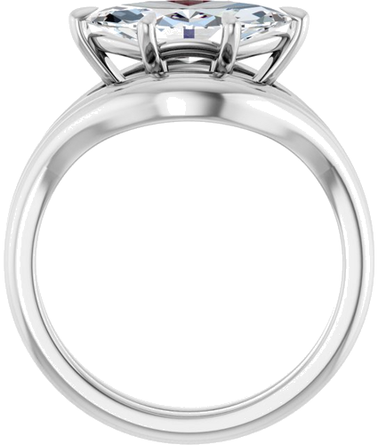 Sužadėtuvių Žiedas „Claw-Prong Solitaire“ 14k white gold Marquise 12mm x 6mm (7)