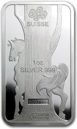 2014 Year of the Horse 1 oz Silver Bar Lunar PAMP (4)