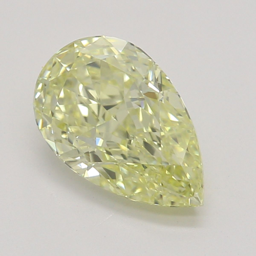 0.84 carat Fancy Light Yellow-VVS1 Natūralus Pear Deimantas (1)
