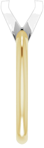 Sužadėtuvių Žiedas „V-End Solitaire“ 585 Baltojo Ir Geltonojo Aukso Square 7.5mm (4)