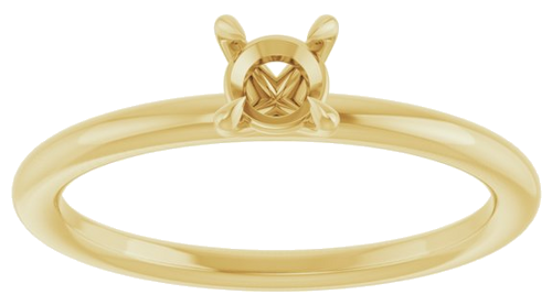 Sužadėtuvių Žiedas „Claw-Prong Solitaire“ 10k yellow gold Round 4.4mm (3)