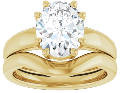 Sužadėtuvių Žiedas „Split-Prong Solitaire“ 18k yellow gold Oval 10mm x 8mm (8)