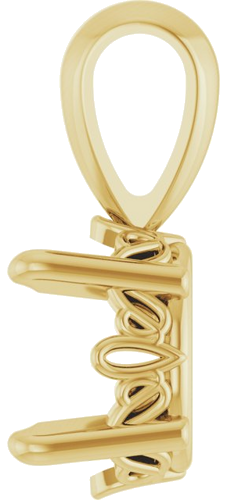 Pakabukas „Oval 4-Prong Solitaire“ 14k yellow gold Oval 7mm x 5mm (3)