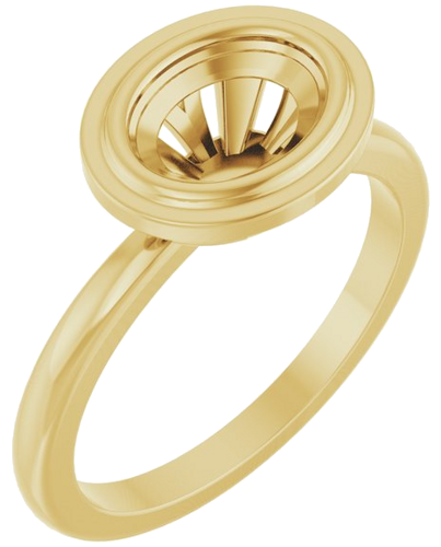 Sužadėtuvių Žiedas „Bezel-Set Solitaire“ 14k yellow gold Oval 8mm x 6mm (1)