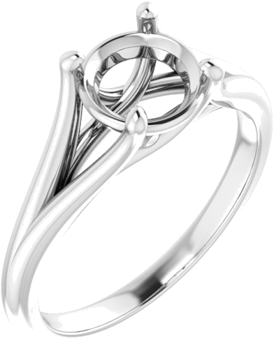 Sužadėtuvių Žiedas „Solitaire“ 14k white gold Round 7mm (1)