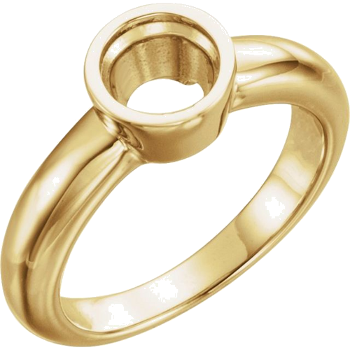 Sužadėtuvių Žiedas „Bezel-Set Solitaire“ 585 Geltonojo Aukso Round 6.5mm (1)