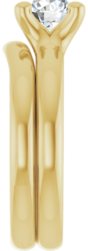 Sužadėtuvių Žiedas „Solitaire“ 14k yellow gold Round 6.5mm (9)
