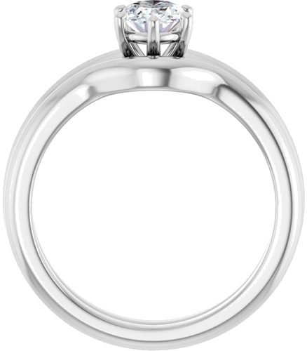 Sužadėtuvių Žiedas 14k white gold Oval 7mm x 5mm (7)