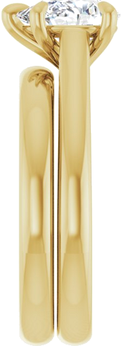 Sužadėtuvių Žiedas „Claw-Prong“ 14k yellow gold Pear 8mm x 6mm (9)