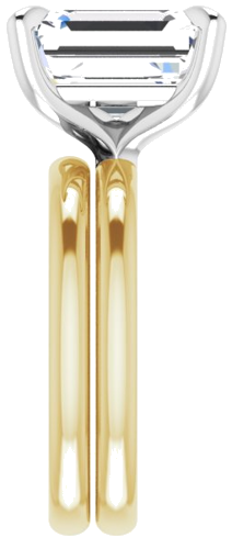 14K Yellow   Platinum 11x9 mm Emerald Solitaire Engagement Ring Mounting (9)