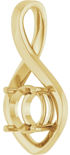 Pakabukas „Infinity-Inspired“ 14k yellow gold Round 8mm (2)