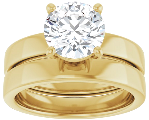 Sužadėtuvių Žiedas „Solitaire“ 14k yellow gold Round 8mm (8)