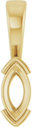 14K Yellow 9x4.5 mm Marquise Pendant Mounting (1)