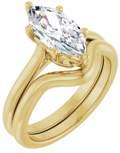 Sužadėtuvių Žiedas „Solitaire“ 14k yellow gold Marquise 12mm x 6mm (6)