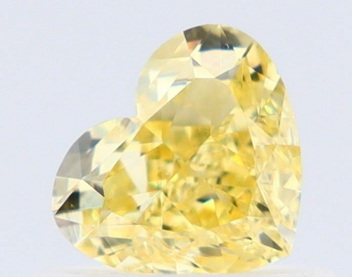 0.61 carat Fancy Intense Yellow-VS2 Natūralus Heart Deimantas (1)