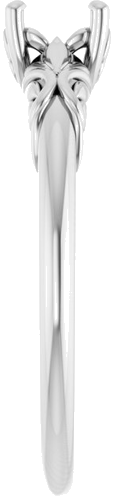 Sužadėtuvių Žiedas „Solitaire“ 14k white gold Round 5.2mm (4)