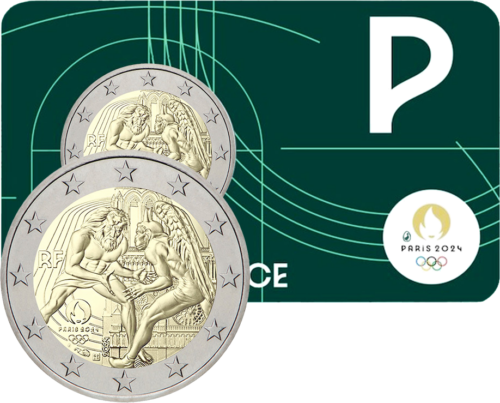 2024. gada Francijas Parīzes Olimpisko spēļu 2 eiro BU monēta (4)