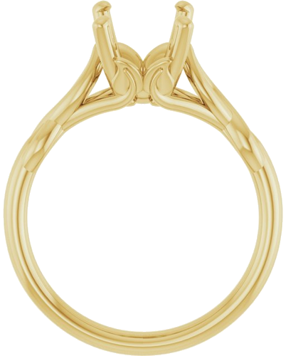 Sužadėtuvių Žiedas „Solitaire“ 585 Geltonojo Aukso Emerald 9mm x 7mm (2)