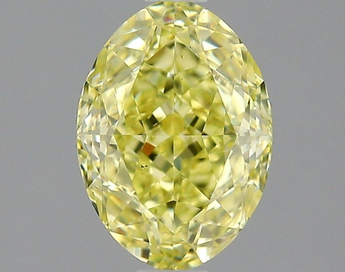 1.5 carat Fancy Intense Yellow-SI1 Natūralus Oval Deimantas (1)