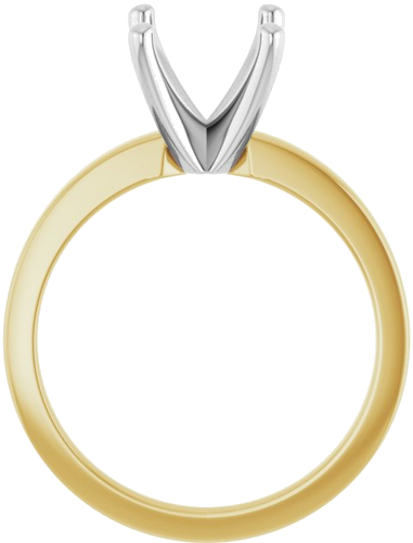 Sužadėtuvių Žiedas „Solitaire“ 585 Baltojo Ir Geltonojo Aukso Oval 10mm x 8mm (2)