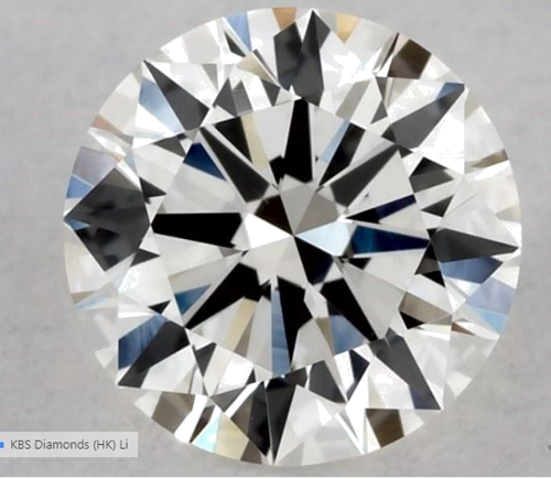 0.5 carat H-VVS2 Excellent cut Natūralus Round Deimantas (1)
