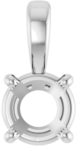 10K White 4.5 mm Round 4-Prong Pendant Mounting (1)