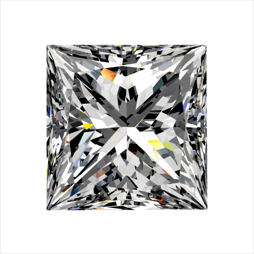 0.32 carat E-VS1 Natūralus Princess Deimantas (1)