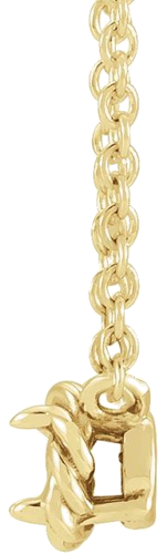 14K Yellow 4 mm Round Claw-Prong Rope 18  Necklace Mounting (2)