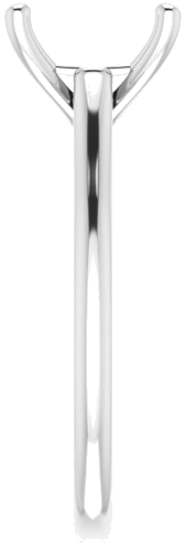 Sužadėtuvių Žiedas „Solitaire“ 585 Baltojo Aukso Round 10mm (4)
