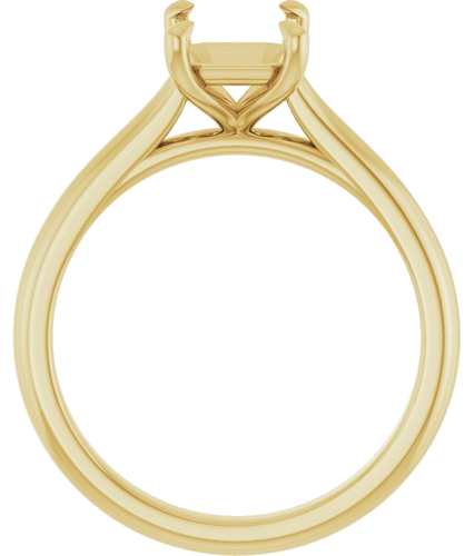 Sužadėtuvių Žiedas „Claw-Prong“ 14k yellow gold Emerald 8mm x 6mm (2)