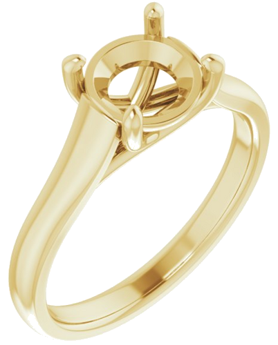 Sužadėtuvių Žiedas „Solitaire“ 585 Geltonojo Aukso Round 7.4mm (1)