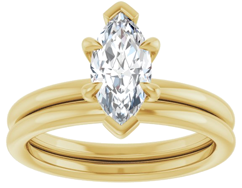 Sužadėtuvių Žiedas „Claw-Prong Solitaire“ 14k yellow gold Marquise 10mm x 5mm (8)