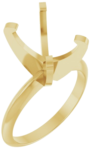 14K Yellow 11x9 mm Oval Solitaire Engagement Ring Mounting (1)