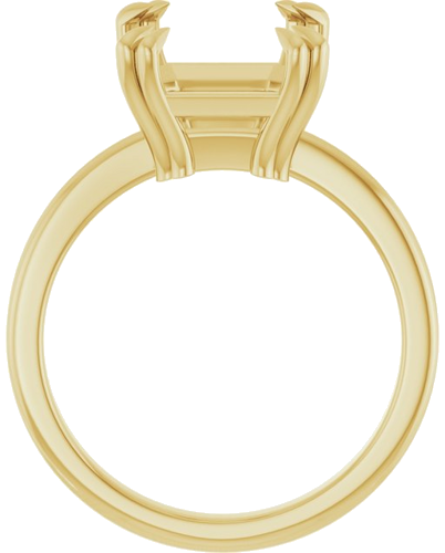Sužadėtuvių Žiedas „Double Claw-Prong Solitaire“ 14k yellow gold Emerald 11mm x 9mm (2)