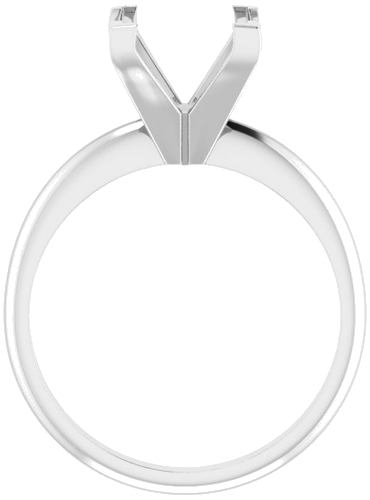 Sužadėtuvių Žiedas „V-End Solitaire“ 585 Baltojo Aukso Square 8mm (2)