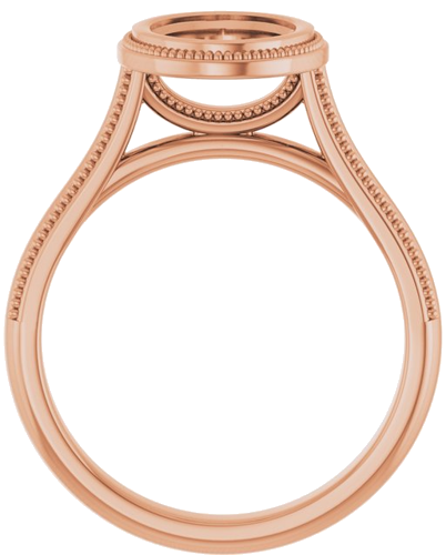 Sužadėtuvių Žiedas „Bezel-Set Solitaire“ 14k rose gold Oval 9mm x 7mm (2)
