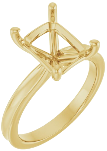 Sužadėtuvių Žiedas 14k yellow gold Emerald 10mm x 8mm (1)
