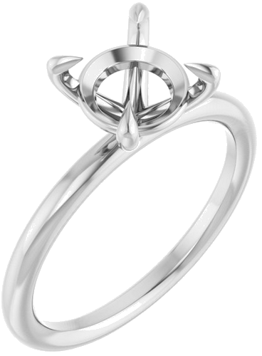 Sužadėtuvių Žiedas „Claw-Prong Solitaire“ 14k white gold Round 8mm (1)