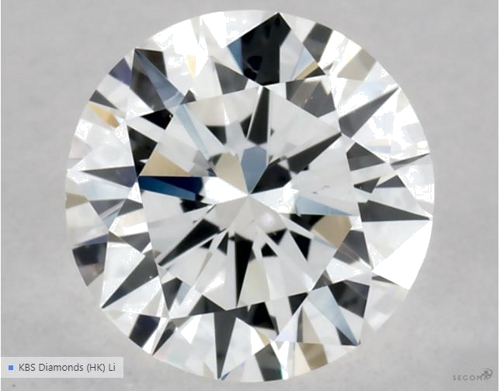 0.5 carat F-VS1 Excellent cut Natūralus Round Deimantas (1)