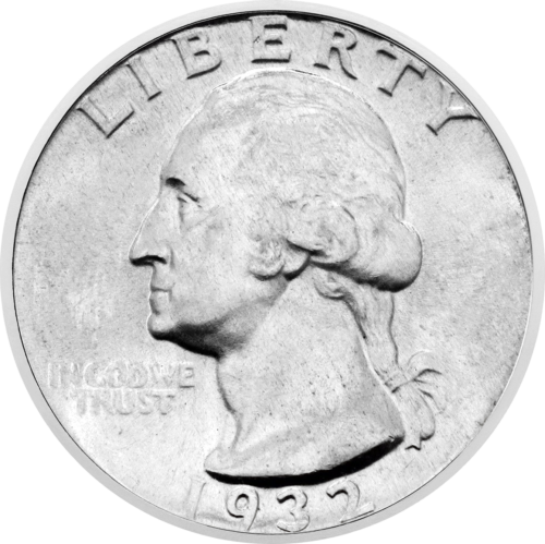 1/4 dolerio Prezidentas G Washington JAV sidabrinė moneta (1)