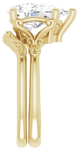 Sužadėtuvių Žiedas „Solitaire“ 14k yellow gold Pear 12mm x 8mm (9)