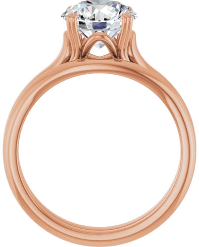 Sužadėtuvių Žiedas „Solitaire“ 14k rose gold Round 8.2mm (7)