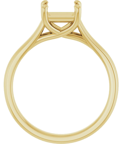 Sužadėtuvių Žiedas „Solitaire“ 14k yellow gold Square 6mm (2)