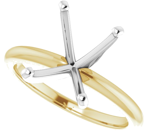 Sužadėtuvių Žiedas „Solitaire“ 585 Baltojo Ir Geltonojo Aukso Emerald 10mm x 8mm (5)