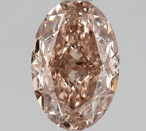 0.7 carat Fancy Brownish Orangey Pink-IF Natūralus Oval Deimantas (1)
