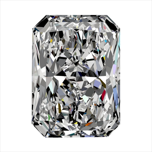 0.3 carat D-VS2 Natūralus Radiant Deimantas (1)