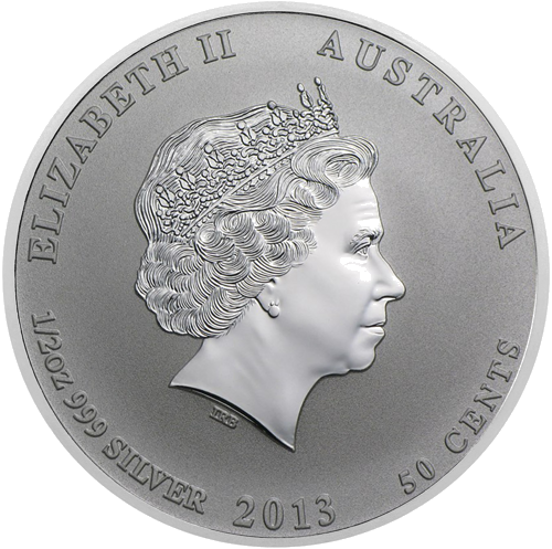1/2 oz Year of the Snake 2013 (Lunar II) Australia Silver Coin (2)